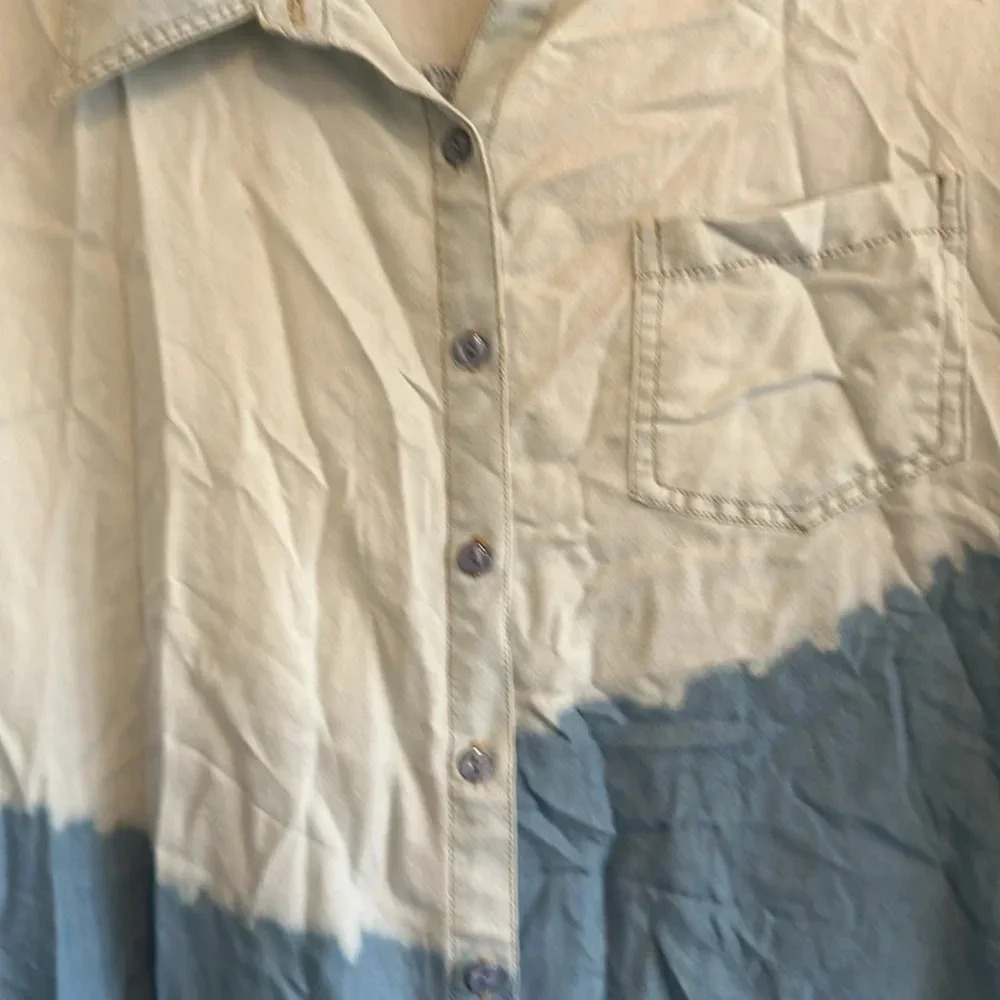 Gradient Denim Shirt Dress size 2X - Picture 3 of 4